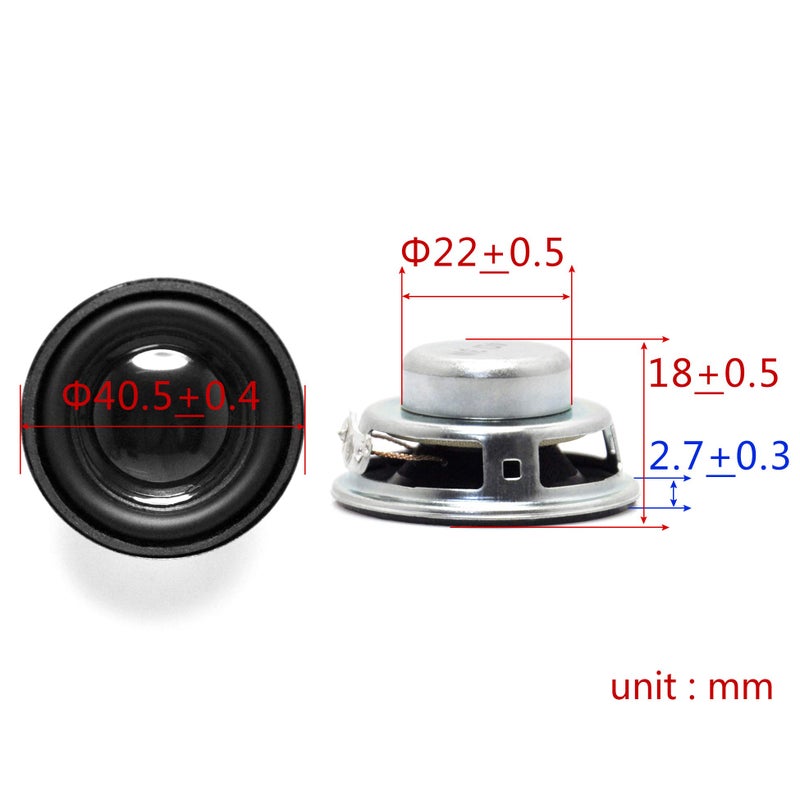 Gikfun 4Ohm 40mm Diameter 3W Full Range Audio Speaker Stereo Woofer Loudspeaker for Arduino (Pack of 2pcs) EK1794 - Image 2